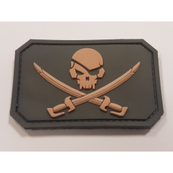 Patch PVC 3D SEAL TEAM, gray/send