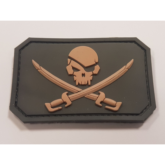 Patch PVC 3D SEAL TEAM, šedopískový