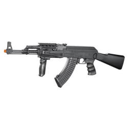 AK47 Tactical s pevnou pažbou celokov (kovový mechabox) CM042A