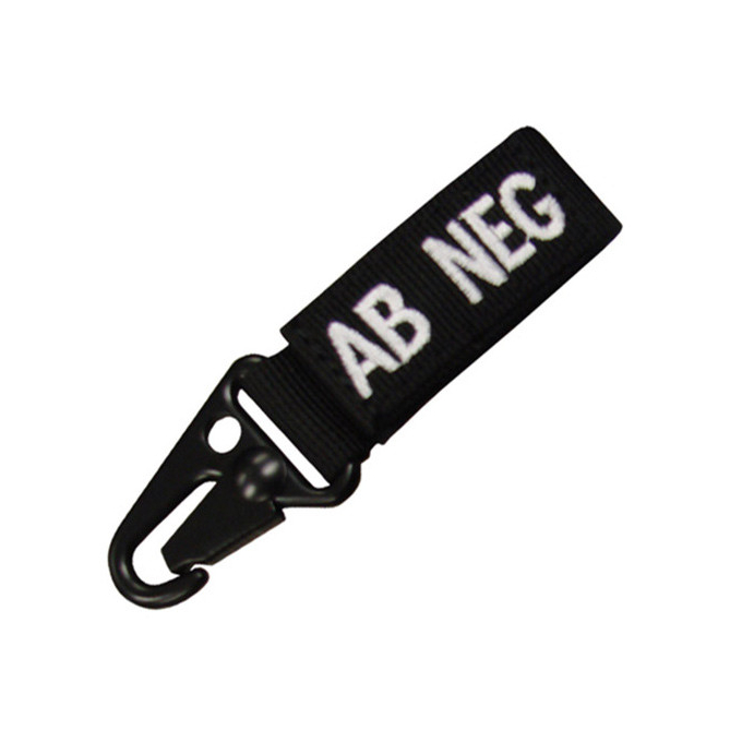 Keychain with blood group BLACK - B POS
