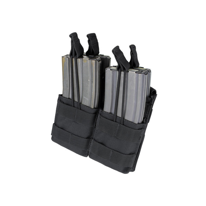 Sumka MOLLE dvojitá na zásobníky 4xM4 otevř. černá