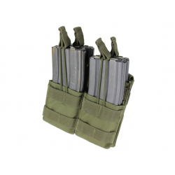 Sumka MOLLE dvojitá na zásobníky 4xM4 otevř. zelená