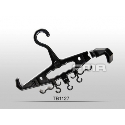 Multifunkční ramínko na výstroj a oblečení - černé