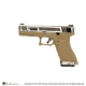 R18C (G002WET-8) Gen4 T8, metal slide, silver barrel, GBB, TAN