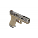 R18C (G002WET-8) Gen4 T8, metal slide, silver barrel, GBB, TAN