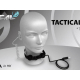 Taktický headset s hrdelním mikrofonem, černý