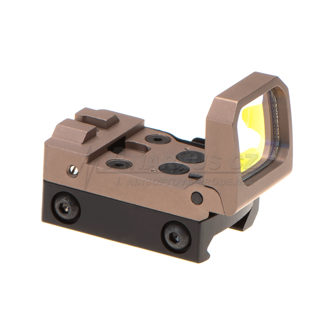 Kolimátor Flip Dot Reflex Sight, červené podsvícení, pískový