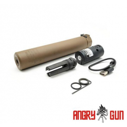 Nasvětlovací tlumič QD SOCOM762 (-14mm levotočivý), FDE (FULL MARKING)