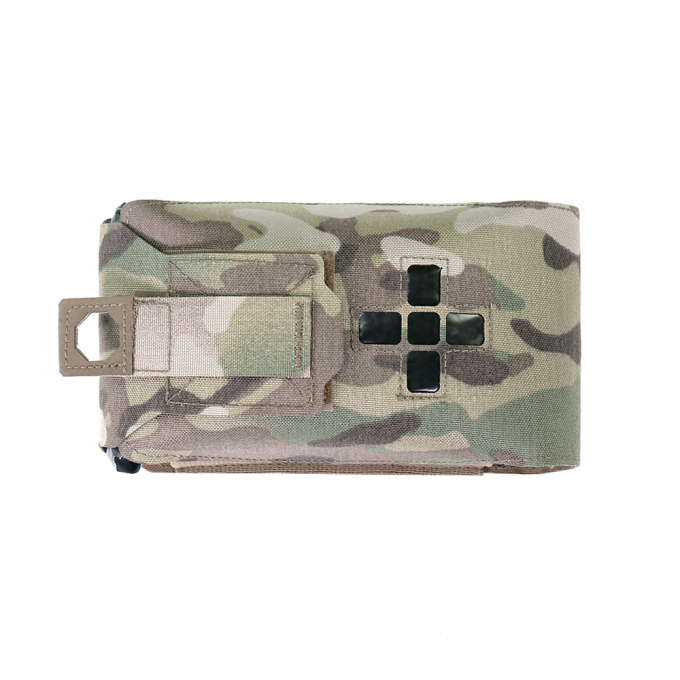 Small Horizontal Individual First Aid Kit pouch, Laser Cut, Multicam