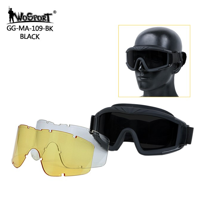 Desert&nbsp;Storm&nbsp;Goggles（lens&nbsp;version）- Black