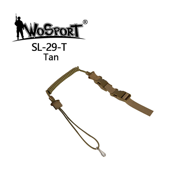 Pistol Lanyard elastic string SL29, black