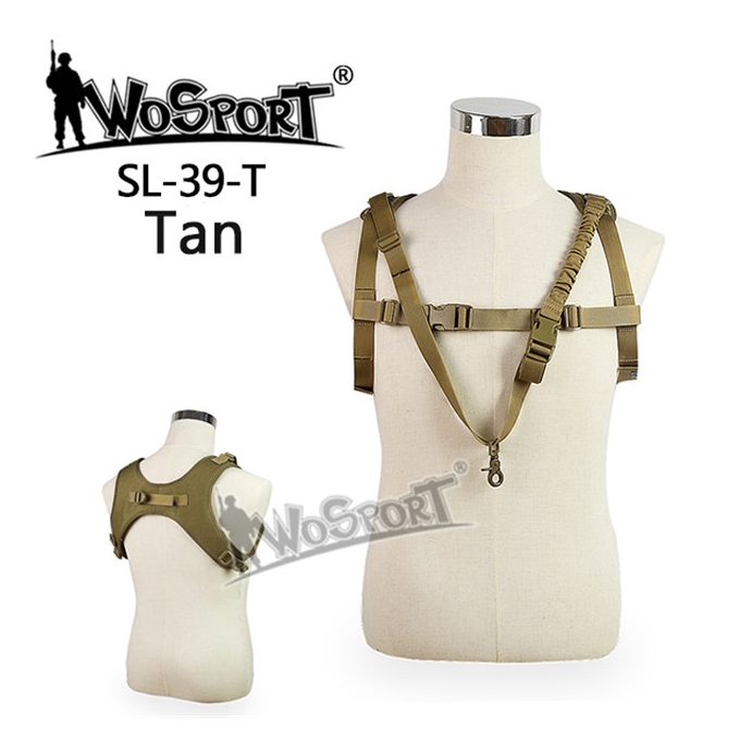 1-bodový popruh s tělovým postrojem, černý