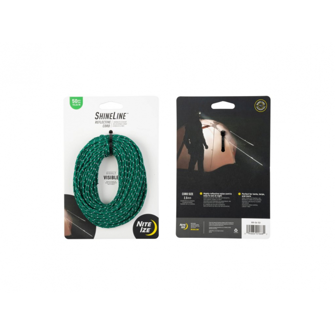 Reflexní šňůra Nite Ize zelená - 1524 cm