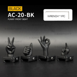 Set FUNNY plastových RIS mířidel - černé