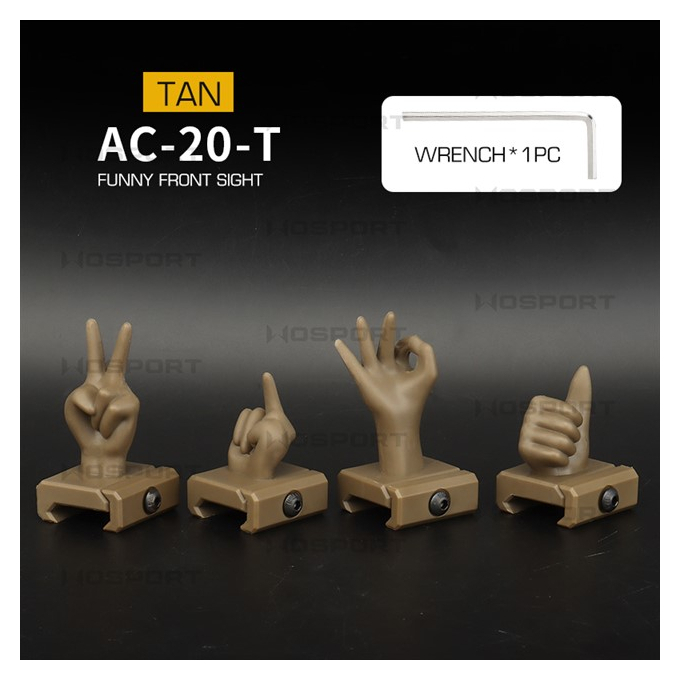 Set FUNNY plastových RIS mířidel - pískové