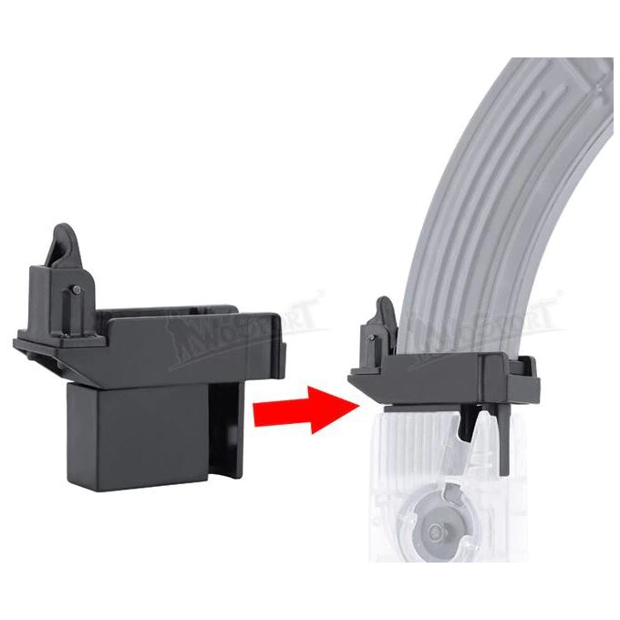 Adaptér pro rychloládovačku Silence na zásobníky AK - černý