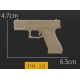 Wosport Patch GLOCK PVC 3D gumový - černý