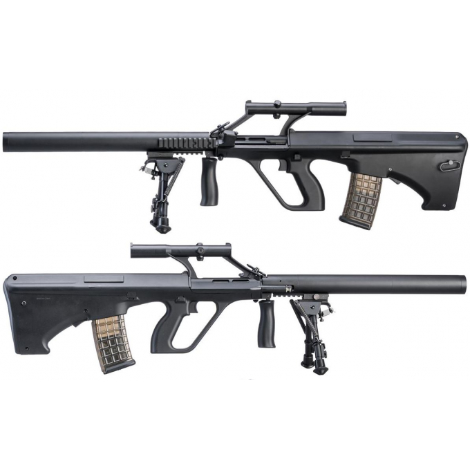 Steyr Aug + tlumič + optika + dvojnožka (SW-020-AM) - černý