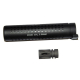 QD silencer 175 x 38 mm - BLACK