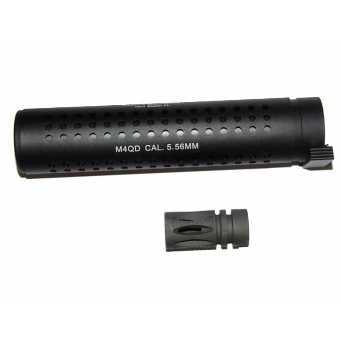 QD silencer 175 x 38 mm - BLACK