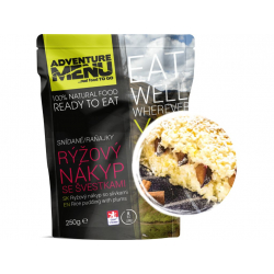 Rice pudding with plums