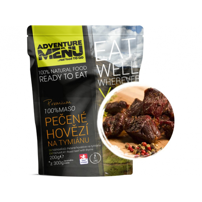 100% Roasted beef on thyme