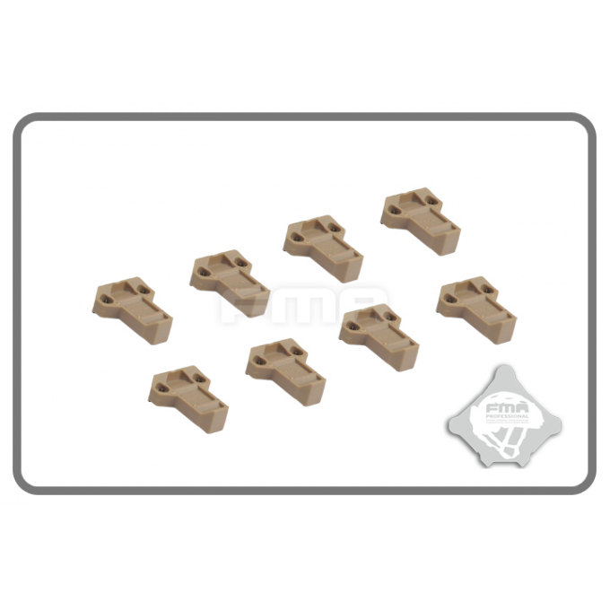 Zvětšená táhla gumiček sumek - 8kusů - písková