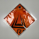 ANAREUS dead rag with velcro - orange