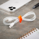 GEAR TIE® REUSABLE RUBBER TWIST TIE™ (2pcs), Orange - length 12"