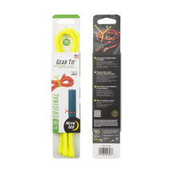 GEAR TIE® REUSABLE RUBBER TWIST TIE™ (2pcs), Yellow NEON - length 18"