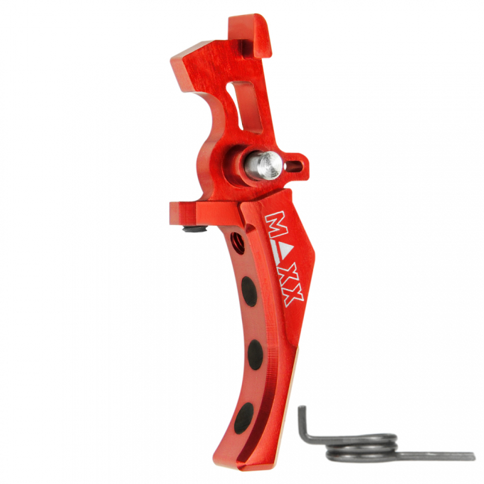 CNC Aluminum Advanced Trigger (Style D) (Red) for M16 AEG Series