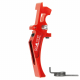 CNC Aluminum Advanced Trigger (Style D) (Red) for M16 AEG Series