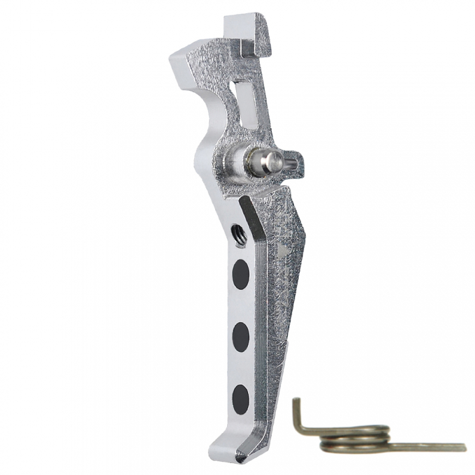 CNC Aluminum Advanced Speed Trigger (Style E) (Silver) for M16 AEG Series