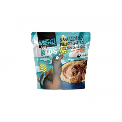 KIDS Švédské masové kuličky s krémovou omáčkou a bramborovou kaší