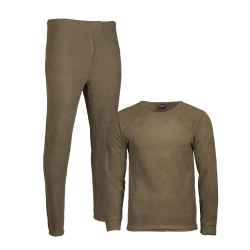 Spodní prádlo THERMOFLEECE bez límečku - zelené