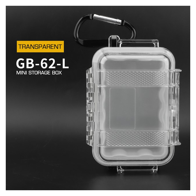 WST malý box s karabinou 14,5 x 10 x 5 cm - čiré dno