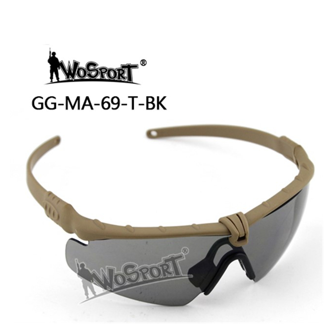 Shooting Safety&nbsp;Goggles MA-69, TAN, Dark