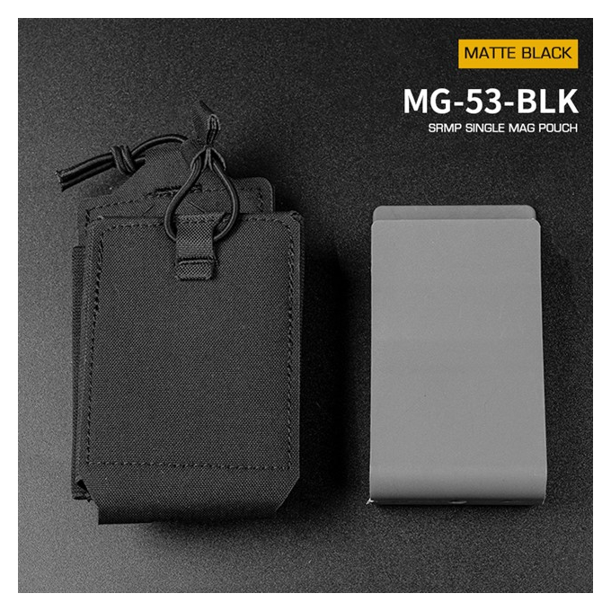 SRMP MOLLE Open Single M4 magazine storage bag/Pouch - Black