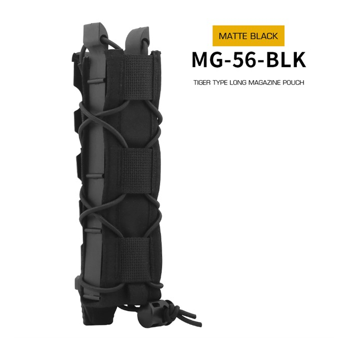 Tiger Type Long Magazine Pouch for MP5 - Black