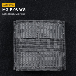 FAST type Single MOLLE sumka na 5.56 zásobníky M4/M16 - šedá