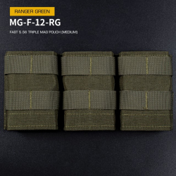 FAST Type Triple 5.56 Magazine Pouch (Medium) - Ranger Green