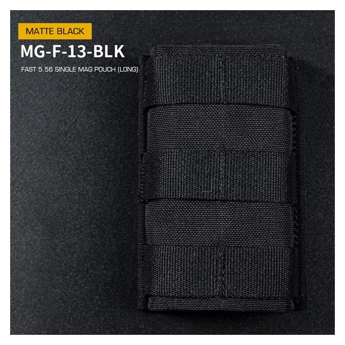 FAST type Single MOLLE sumka na 5.56 zásobníky M4/M16, dlouhá - černá