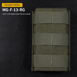 FAST Type Single 5.56 Magazine Pouch (Long) - Ranger Green
