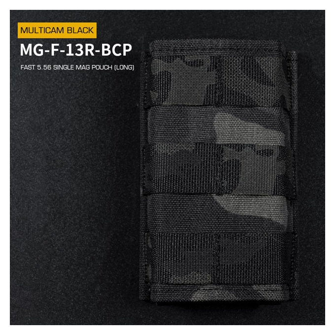 FAST type Single MOLLE sumka na 5.56 zásobníky M4/M16, dlouhá - MC Black