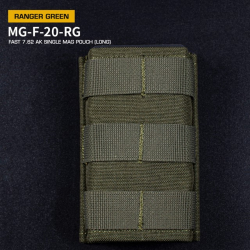 FAST type Single MOLLE sumka na 7.62 zásobníky pro AK - Ranger Green FAST type Single MOLLE sumka na 7.62 zásobníky pro AK - Ranger Green