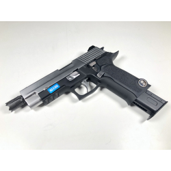 P226 VIRUS F226 s niklovaným závěrem , celokov, blowback, LED BOX