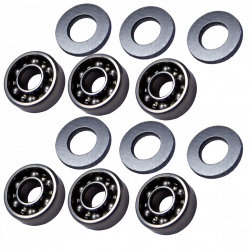 Open Steel Bearings bushings 8 mm for A&K M249 / M60 / MK43