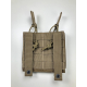 Sumka MOLLE na dva zásobníky M4/M16 otevřená - Coyote