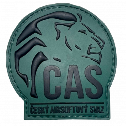 Patch "ČAS" Český Airsoftový Svaz - zelený