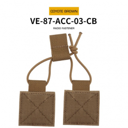 Fastener with velcro for open pouch - coyote